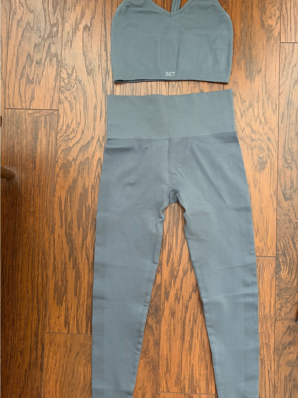 SET Active Kids Blue-Gray High-Waist Leggings